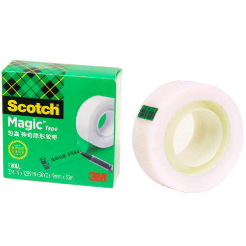 Лента невидимая клейкая Scotch 810 Magic в коробочке, 19мм х 33м