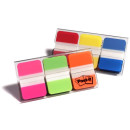 Закладки усиленные суперклейкие Post-it, 25 мм, 3 цвета: розовый, зеленый, оранжевый, по 22 шт.