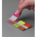 Закладки усиленные суперклейкие Post-it, 25 мм, 3 цвета: розовый, зеленый, оранжевый, по 22 шт.