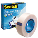 Клейкая лента канцелярская 3М Scotch 811 Removable, невидимая, допускающая переклеивание, в коробочке,19 мм х 33 м