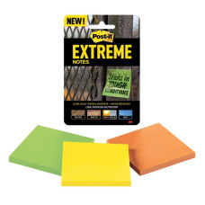 Стикеры Extreme Post-it, 76 x 76 мм, 3 блока*45 листов, 3 цвета (желтый, оранжевый, зеленый)